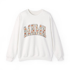 Mama Floral Crewneck Sweatshirt — Floral Block Letter MAMA Pullover