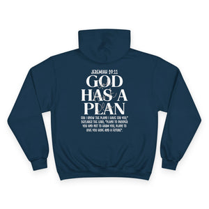 Religious Hoodie — "God Has a Plan" Jeremiah 29:11 Cross Pullover