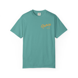 Peace Vibes Tee — "Peace" Chest + Keep Your Mind Happy Back Graphic T-Shirt