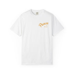 Peace Vibes Tee — "Peace" Chest + Keep Your Mind Happy Back Graphic T-Shirt