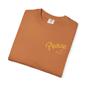 Peace Vibes Tee — "Peace" Chest + Keep Your Mind Happy Back Graphic T-Shirt