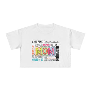 Mom Word Cloud Crop Tee — Inspirational Mother's Day Gift