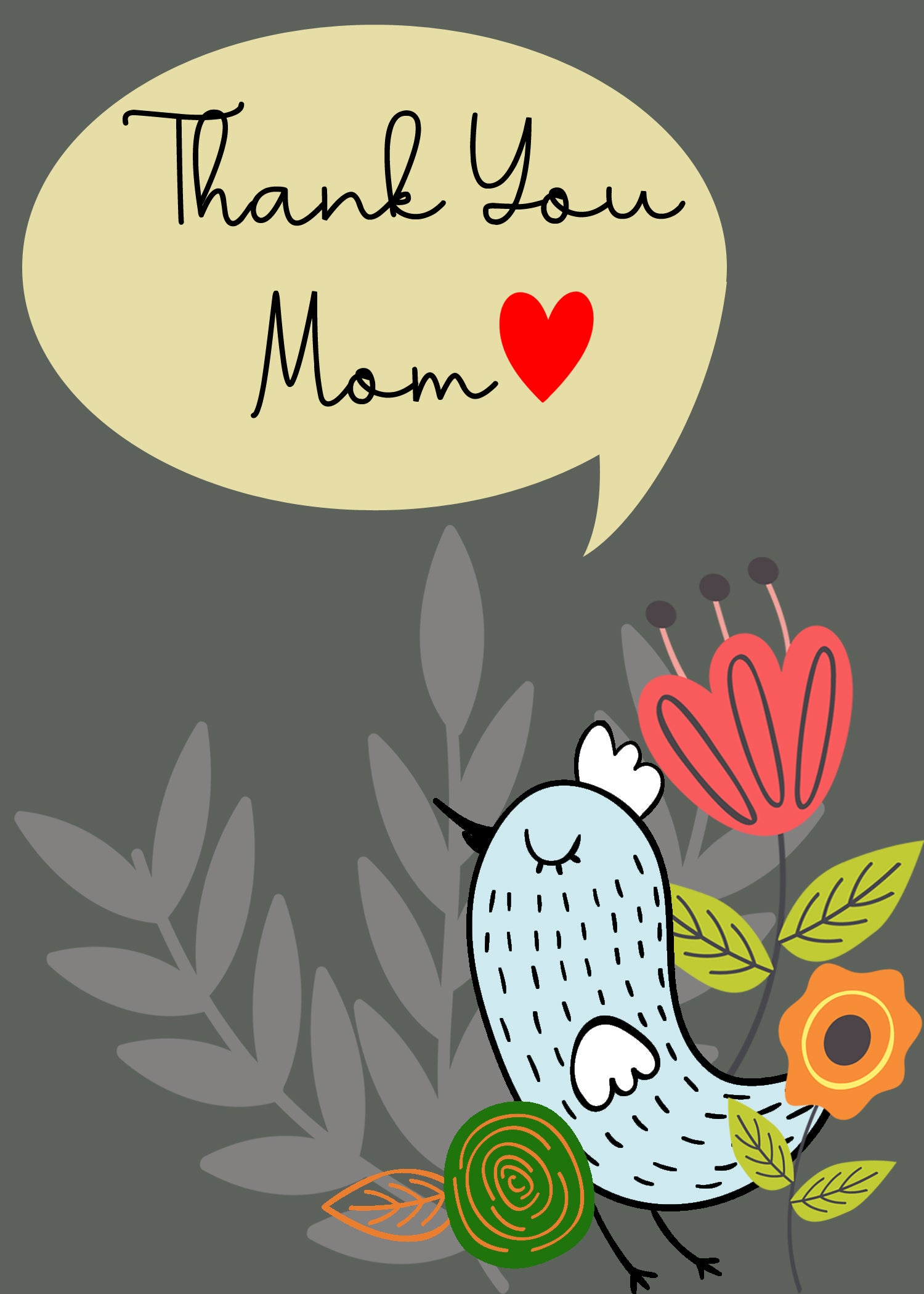 Thank you Mom Card