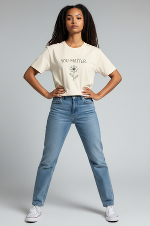 You Matter T-Shirt — Floral Positive Message Tee