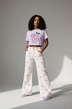 Aunty Era Crop Tee – "In My Aunty Era" Cute Aunt Life Graphic Shirt