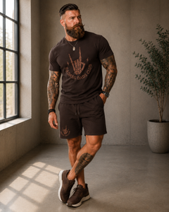 Badass Dads Club T-Shirt — Retro Skeleton Hand Rocker Tee for Cool Dads