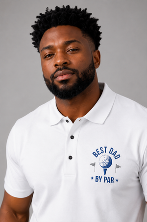 Embroidered "Best Dad by Far" Polo