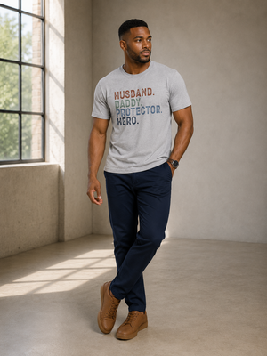 Husband Daddy Protector Hero T-Shirt — Fathers Day Gift Tee