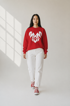 Mom Heart Crewneck Sweatshirt — Cozy Mother's Day Gift