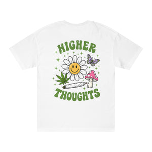 Higher Thoughts T-Shirt — Retro Daisy, Mushroom & Smiley Graphic Tee