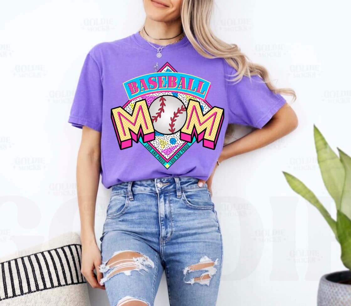 Baseball Mom Comfort Colors Graphic Tee