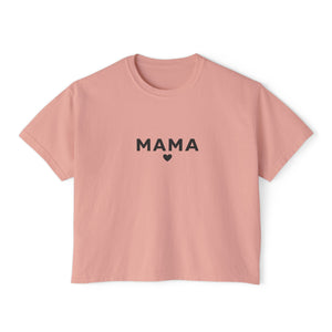 Love Mama Boxy Tee – Min Heart Mom T-Shirt