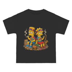 Graphic T-Shirt — Retro Cartoon Friends Sitting With Coffee Street Art Tee