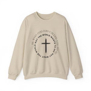 Christian Cross Crewneck Sweatshirt — "Not What the World Wants" Faith Graphic