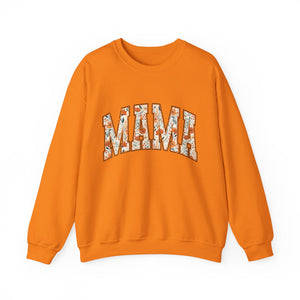 Mama Floral Crewneck Sweatshirt — Floral Block Letter MAMA Pullover