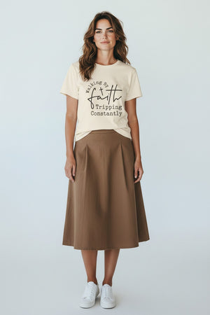 Walking By Faith Tripping Constantly T-Shirt — Inspirational Christian Tee