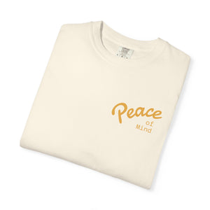 Peace Vibes Tee — "Peace" Chest + Keep Your Mind Happy Back Graphic T-Shirt