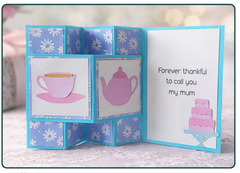 Mothers Day Accordion Fun Fold Card SVG