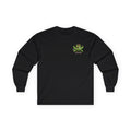 Long Sleeve Tee — "Good Buds Stick Together" Cannabis Leaf Graphic