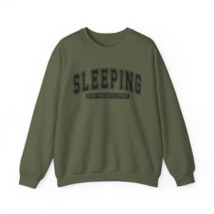Sleeping Is My Favorite Sport Sweatshirt — Cozy Graphic Crewneck