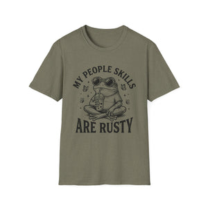 T-Shirt - My People Skills Are Rusty Funny Frog Graphic Tee