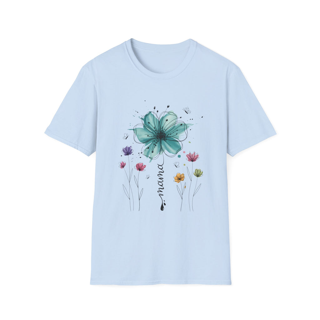 Floral 'Mama' Tee — Watercolor Bloom Mother's Day T-Shirt