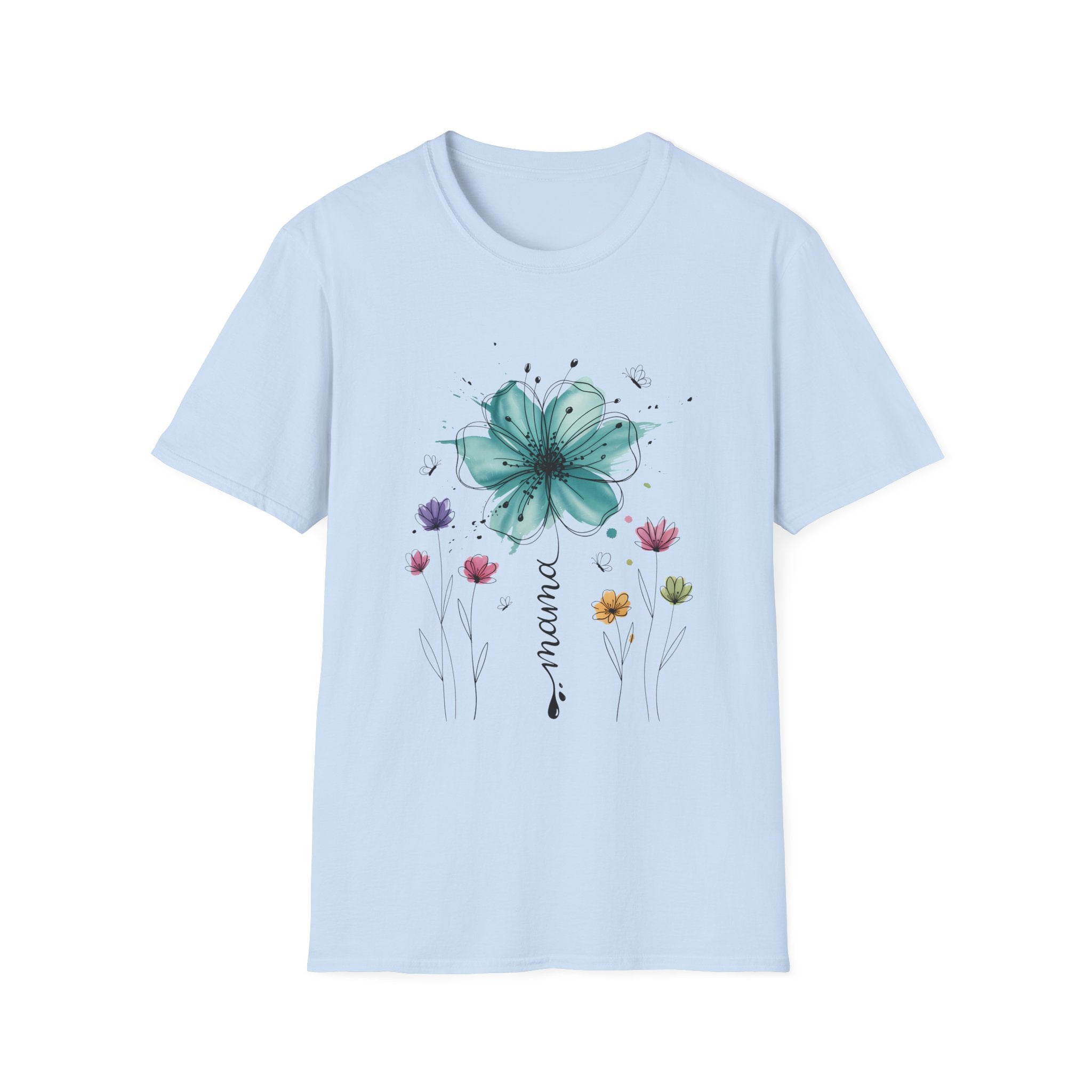 Floral 'Mama' Tee — Watercolor Bloom Mother's Day T-Shirt