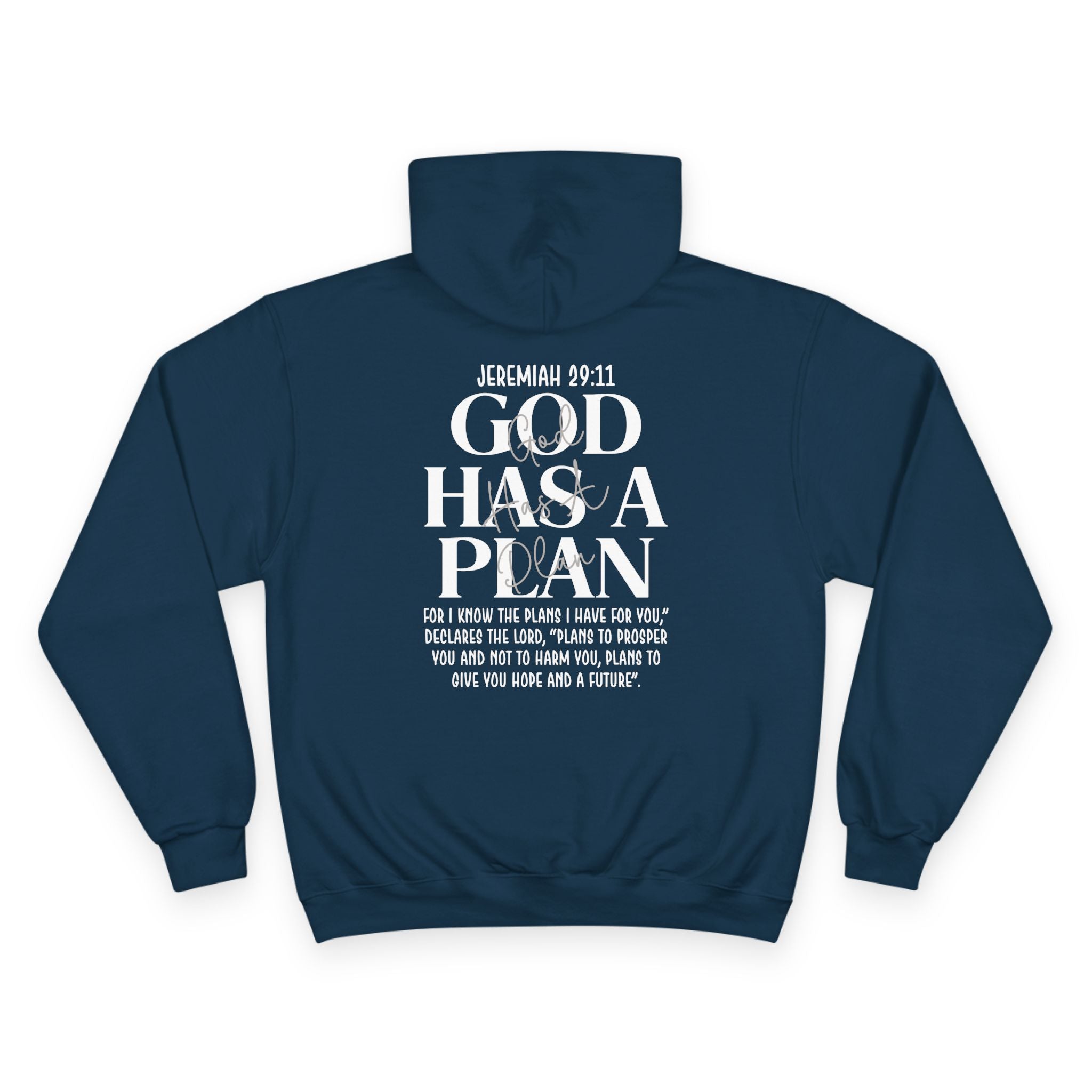 Religious Hoodie — "God Has a Plan" Jeremiah 29:11 Cross Pullover
