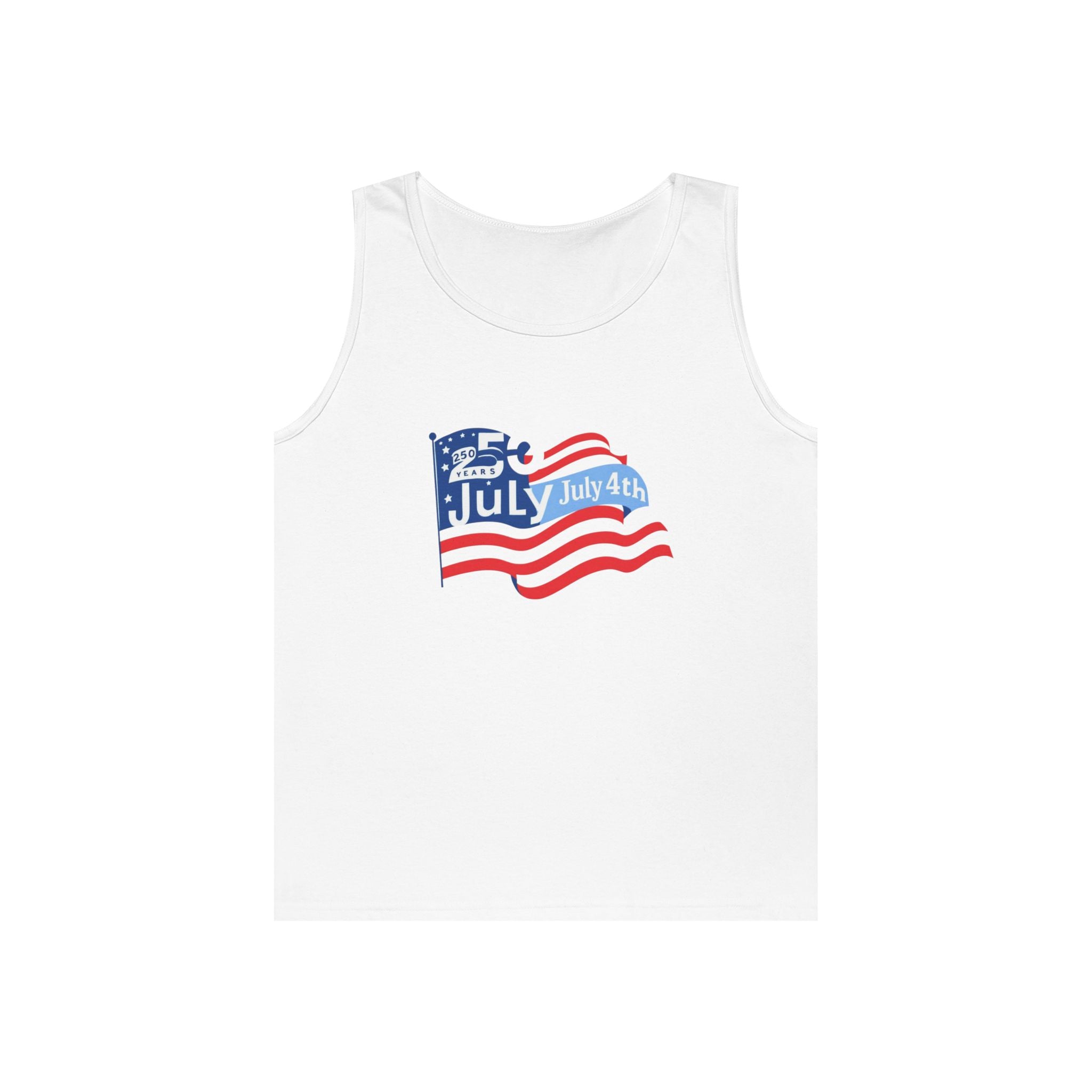 4th of July Flag Tank Top - Patriotic 'July 4th' American Flag Design