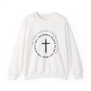 Christian Cross Crewneck Sweatshirt — "Not What the World Wants" Faith Graphic