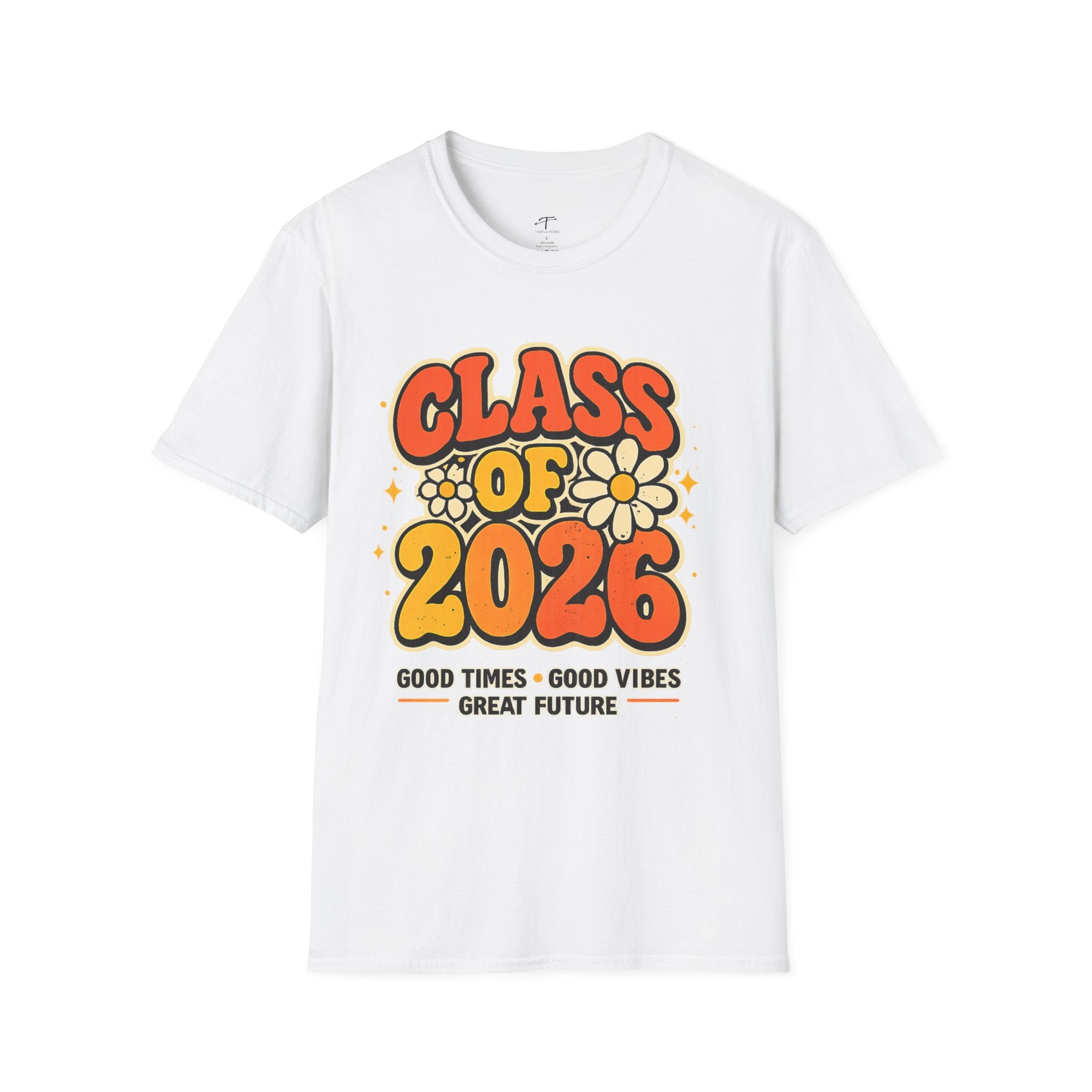 Class of 2026 Retro Graduation T-Shirt — "We’re Just Getting Started"