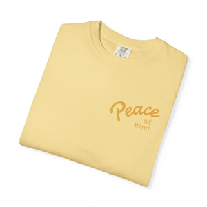 Peace Vibes Tee — "Peace" Chest + Keep Your Mind Happy Back Graphic T-Shirt