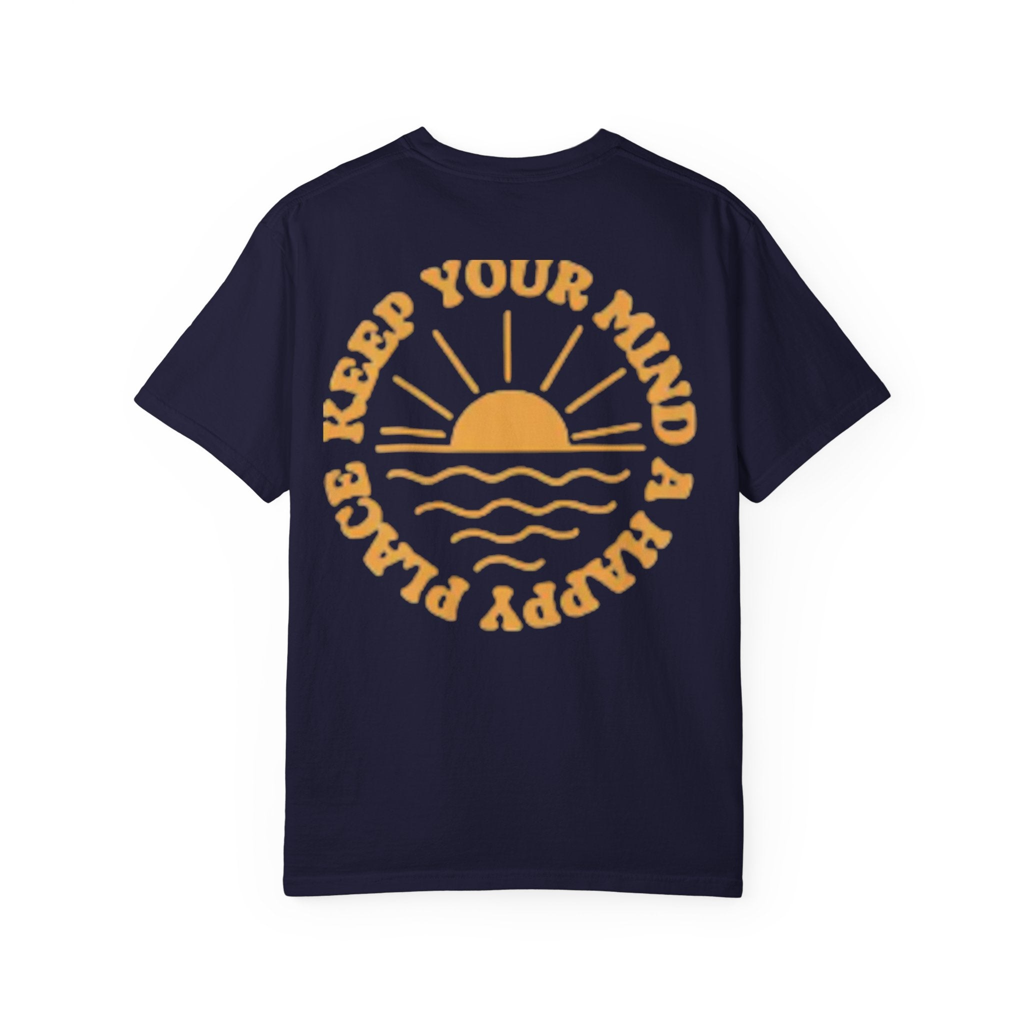 Peace Vibes Tee — "Peace" Chest + Keep Your Mind Happy Back Graphic T-Shirt