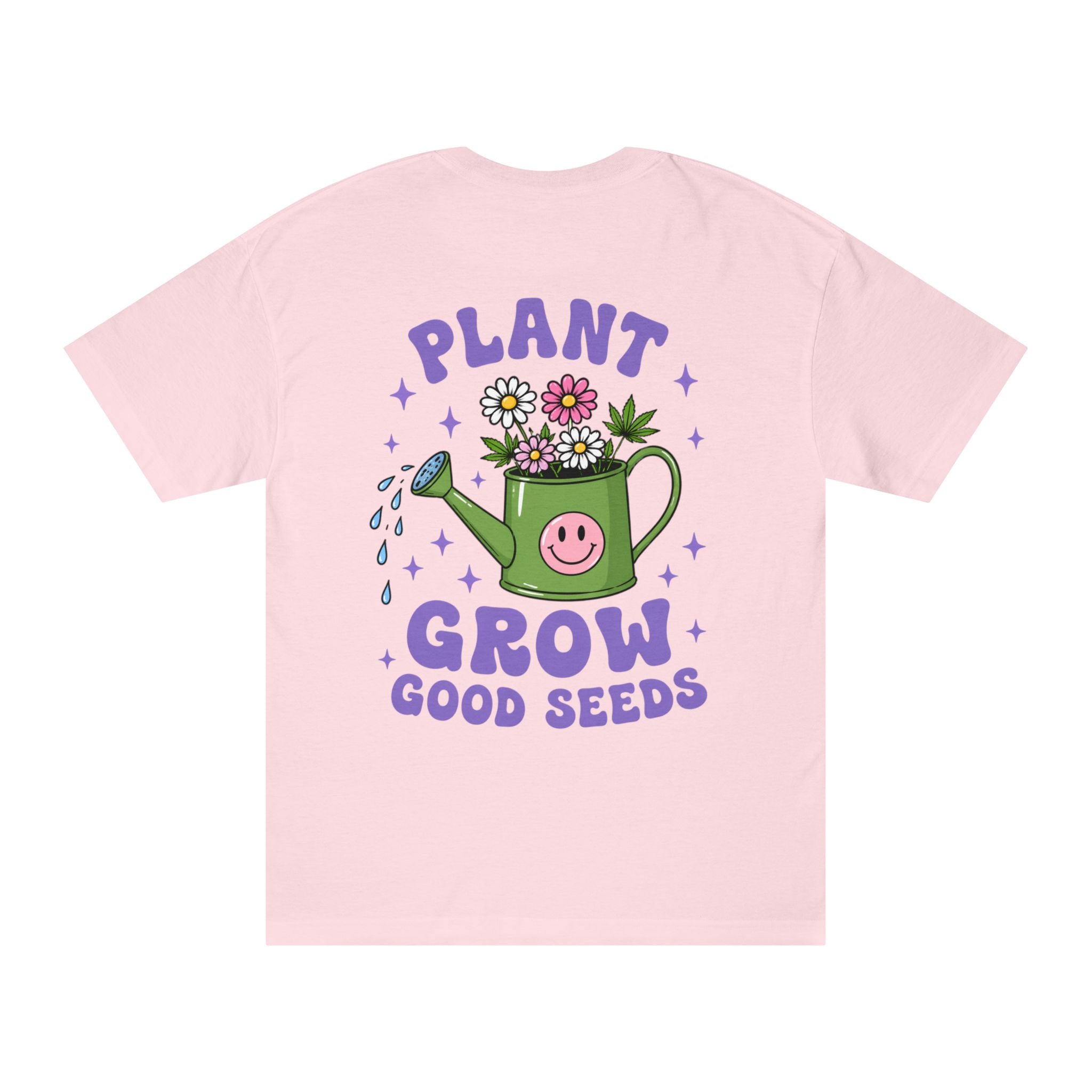 Plant Grow Tee – 'Plant Grow Good Seeds' Watering Can Flower T-Shirt
