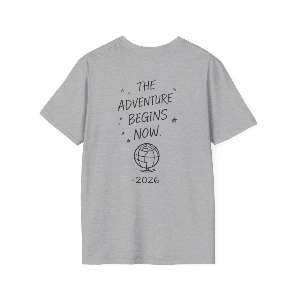 Class of 2026 Graduation T-Shirt — “The Adventure Begins Now” Senior Tee