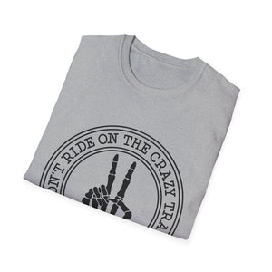 I Don’t Ride On The Crazy Train I Drive It T-Shirt — Funny Rock Skull Tee