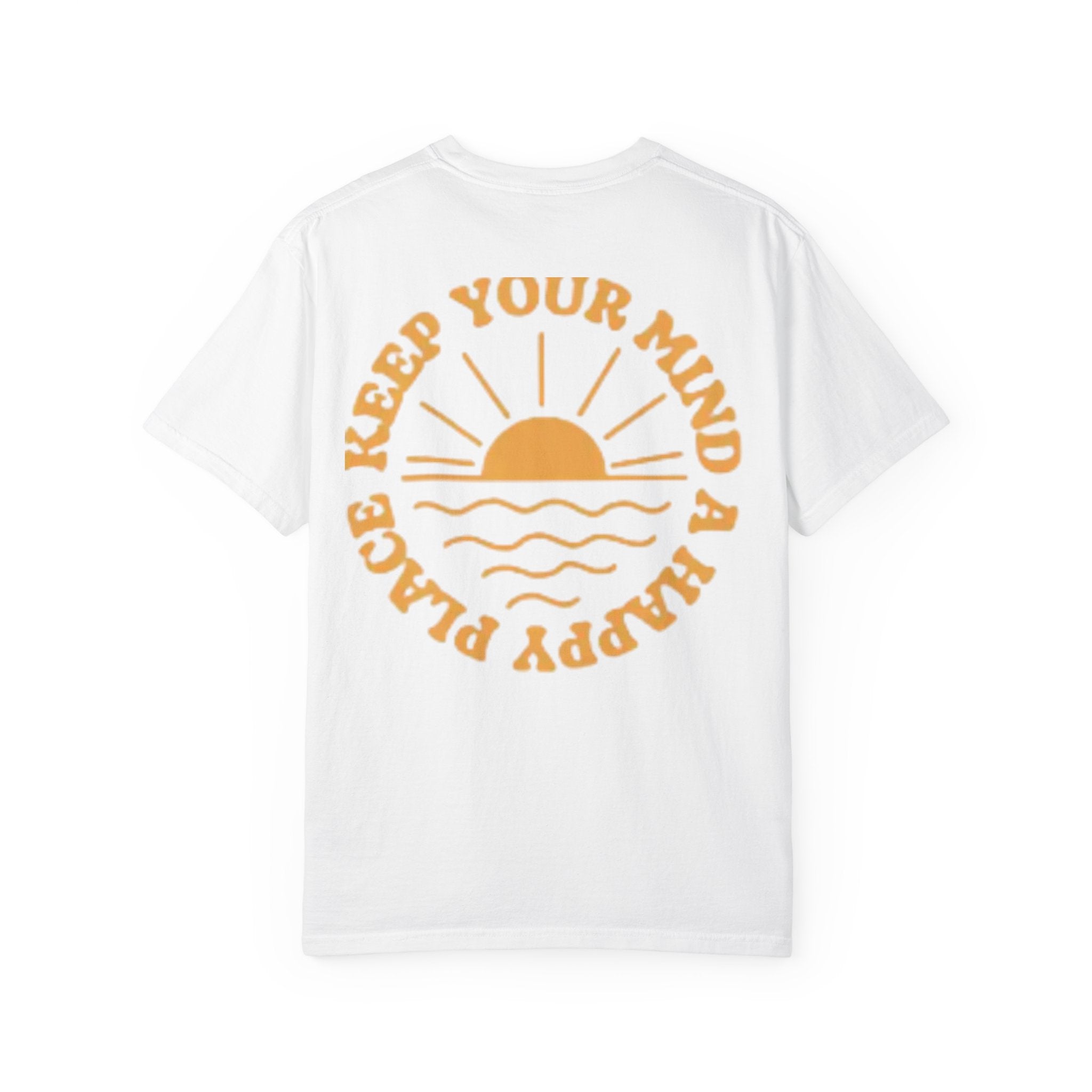 Peace Vibes Tee — "Peace" Chest + Keep Your Mind Happy Back Graphic T-Shirt