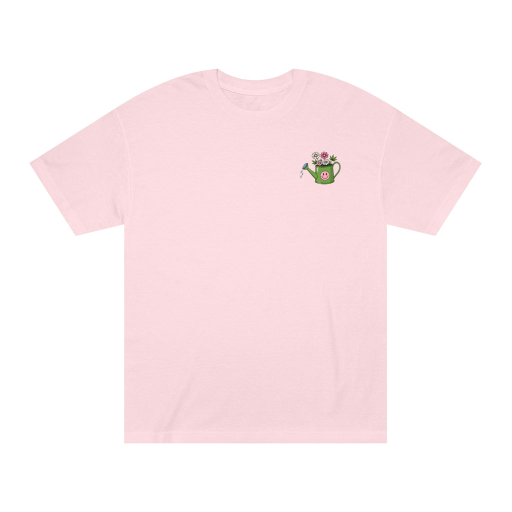 Plant Grow Tee – 'Plant Grow Good Seeds' Watering Can Flower T-Shirt