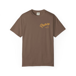 Peace Vibes Tee — "Peace" Chest + Keep Your Mind Happy Back Graphic T-Shirt
