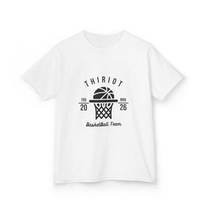 Kids Old School Basketball Team Tee — "Thiriot 2026" Youth Basketball T‑Shirt
