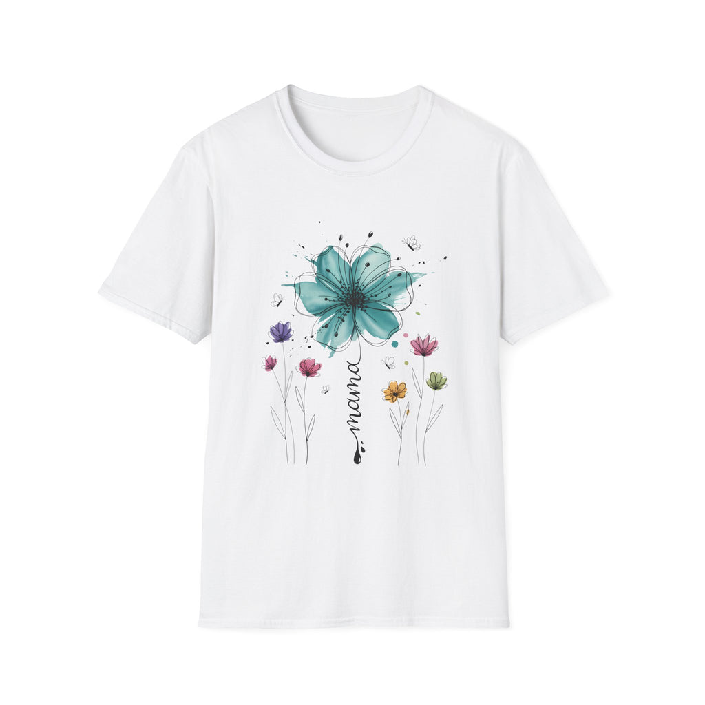 Floral 'Mama' Tee — Watercolor Bloom Mother's Day T-Shirt