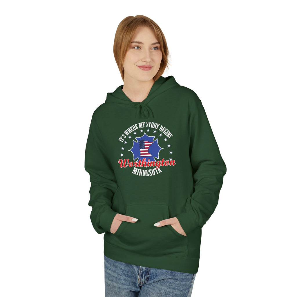 Minnesota Woodworkers Hoodie — "If It Weren't For My First Hobby" Patriotic Carpenter Sweatshirt