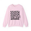 Mom Motherhood Sweatshirt – Checkerboard 'Mom' Graphic Crewneck
