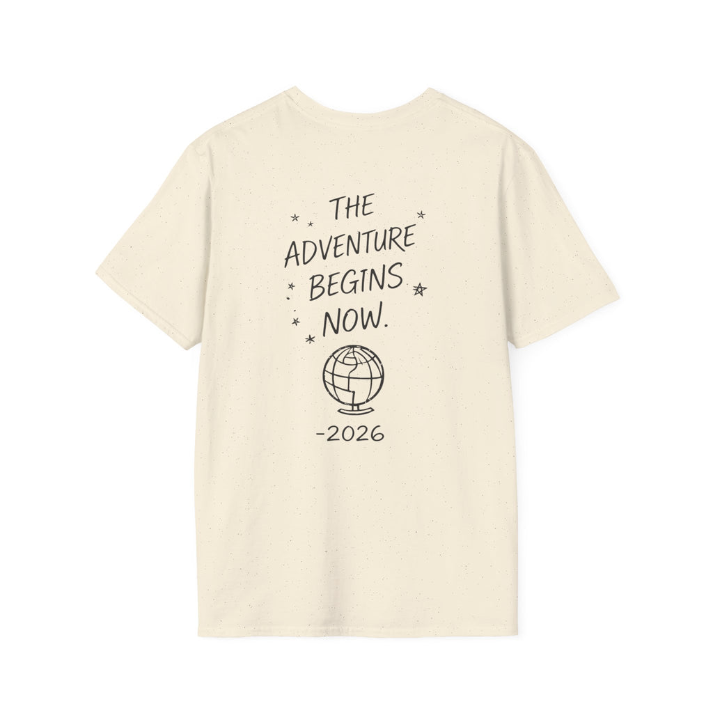 Class of 2026 Graduation T-Shirt — “The Adventure Begins Now” Senior Tee