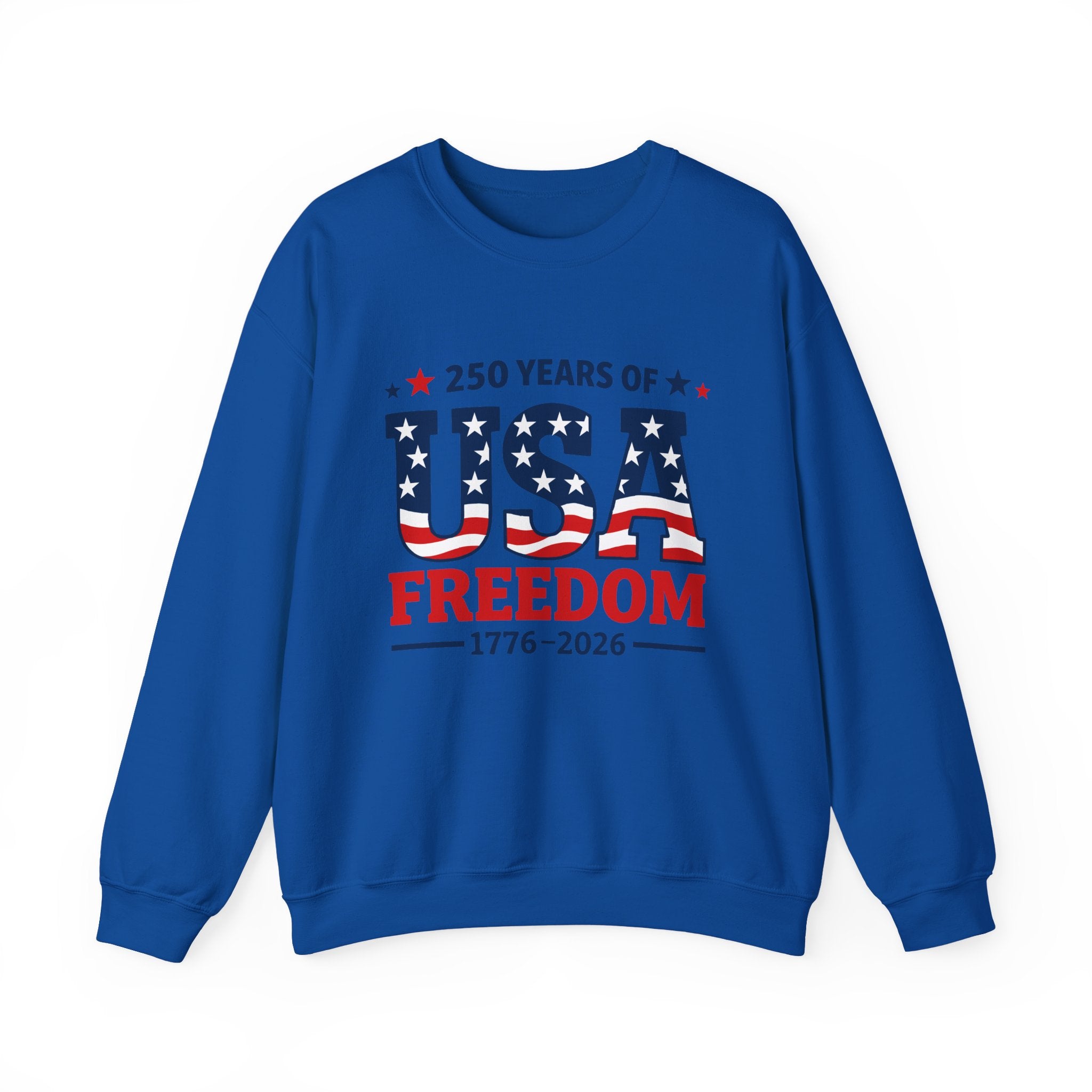 USA Freedom 250th Anniversary Sweatshirt — 1776–2026 Patriotic Crewneck