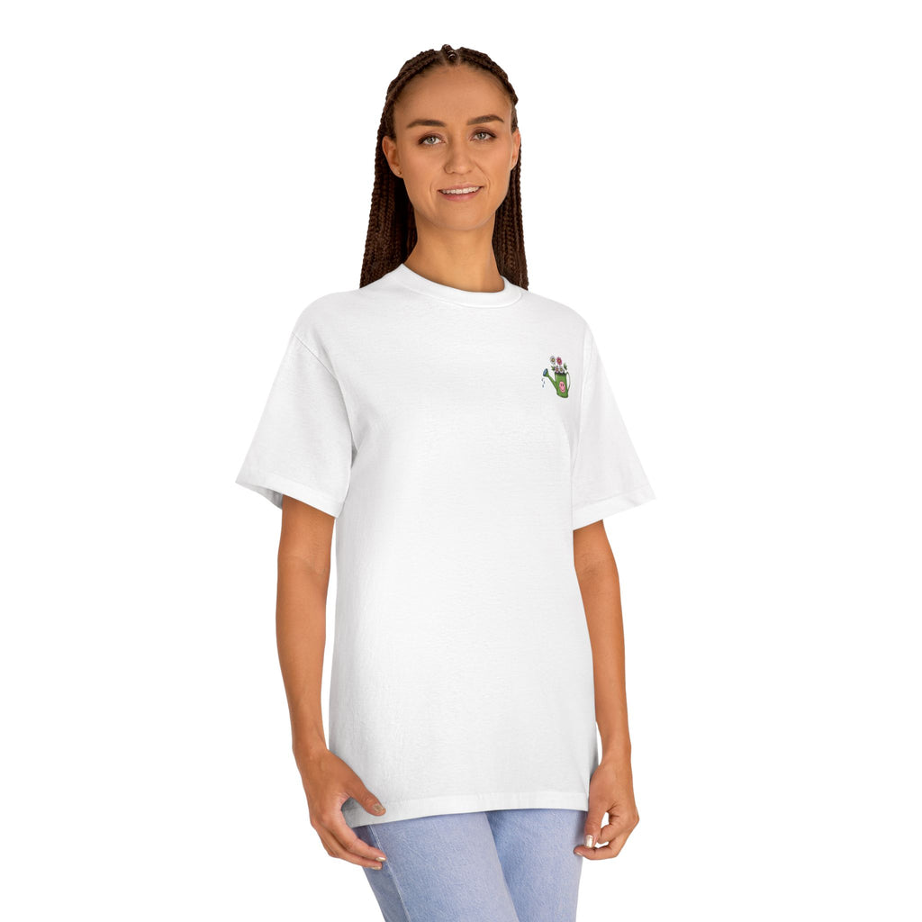 Plant Grow Tee – 'Plant Grow Good Seeds' Watering Can Flower T-Shirt