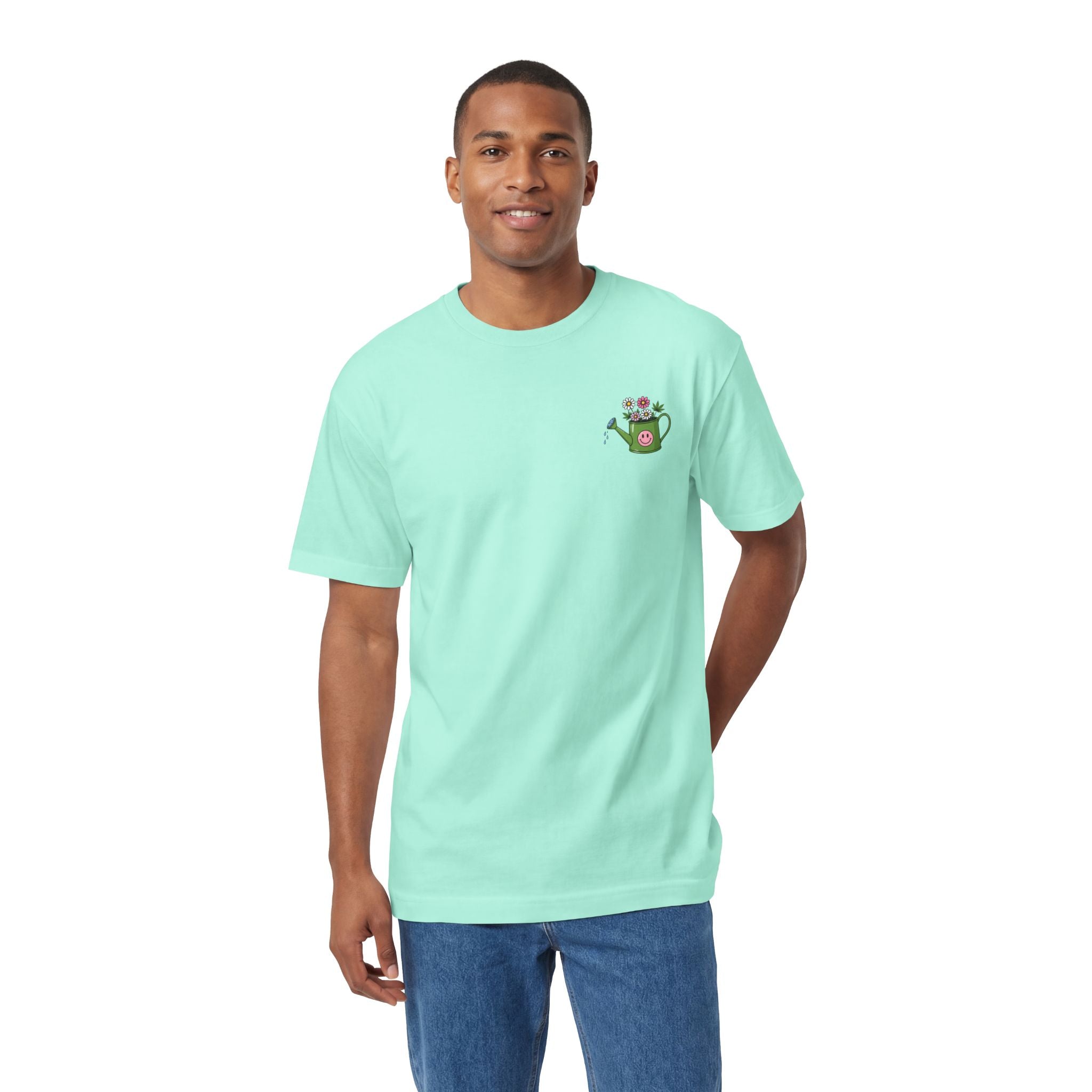 Plant Grow Tee – 'Plant Grow Good Seeds' Watering Can Flower T-Shirt