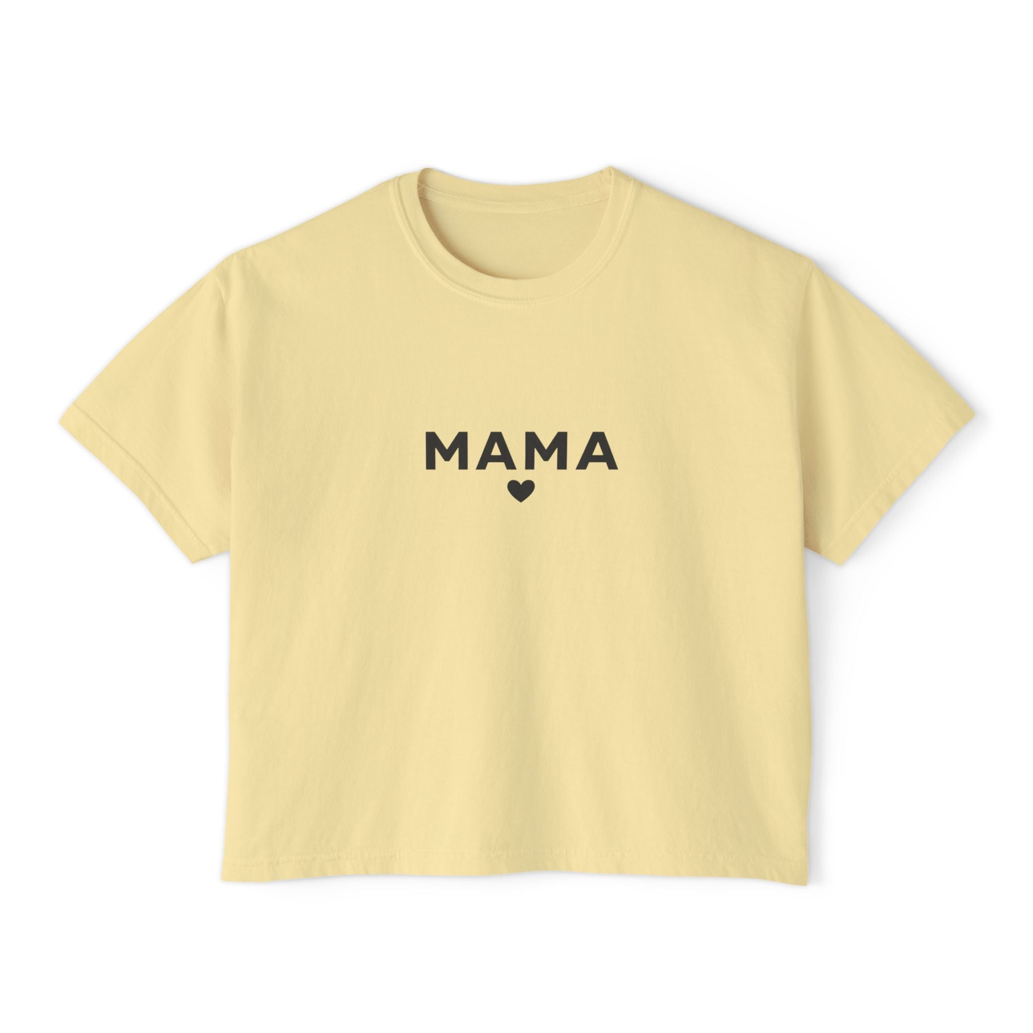 Love Mama Boxy Tee – Min Heart Mom T-Shirt