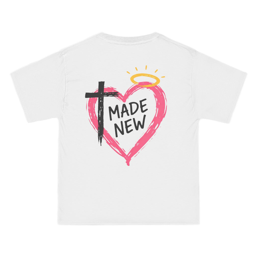 Made New Heart T-Shirt — Christian Faith Cross Tee