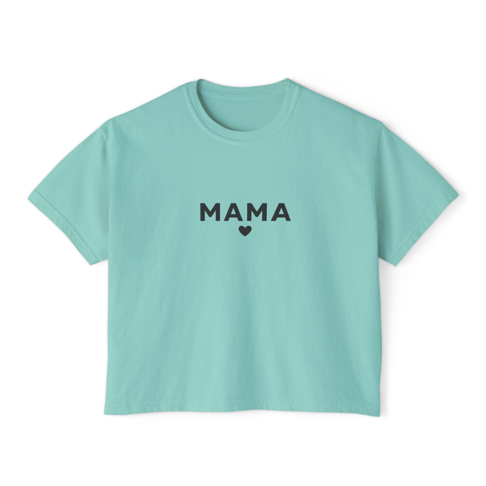 Love Mama Boxy Tee – Min Heart Mom T-Shirt
